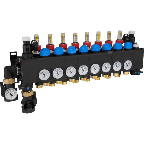 ProCalida CC 1 na 8 obiegów grzewczych, rotametry 0,75÷3,75 l/min