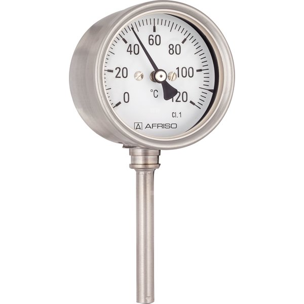 Termometr bimetaliczny AFRISO BiTh Ch, D402 fi 160 mm 0…120'C tuleja 150 mm połączenie rad
