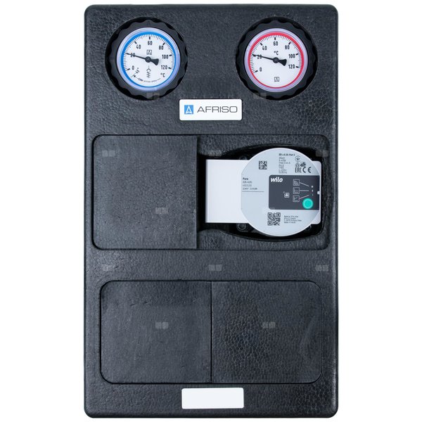 Grupa pompowa AFRISO PrimoTherm K 180-1 DN 25 WP GZ x GW 1 1/2'' x 1'', z izolacją, z pompą obiegową Wilo Para SC 25/6