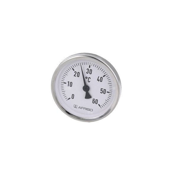 Termometr bimetaliczny AFRISO ATh F fi 80 mm 0…60'C połączenie ax