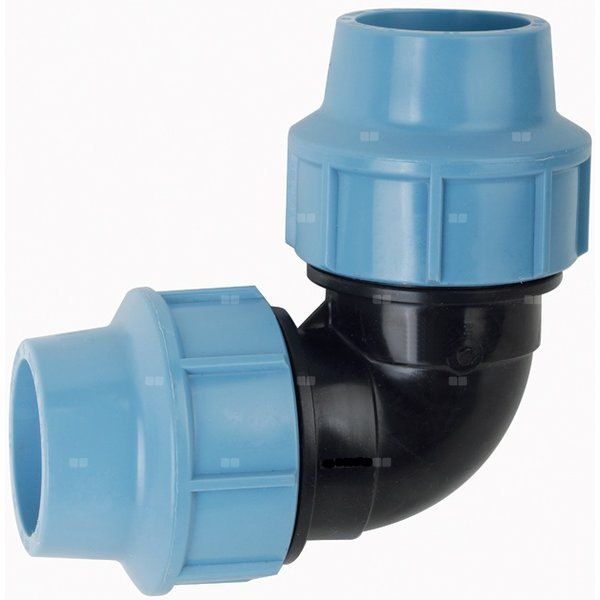 Kolano AGAFLEX, PP, 110 mm (połączenie zaciskowe x połączenie zaciskowe) do rur PE