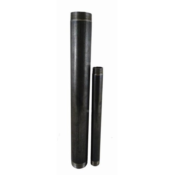 Króciec AGAFLEX Bezszwowy, stal (czarny), 1 1/2'' (GZ), 100 mm