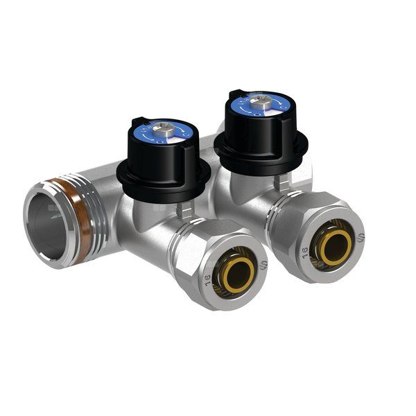 Moduł rozdzielacza antykamienny, 3/4 GZ x 3/4 GW, 2 x 16