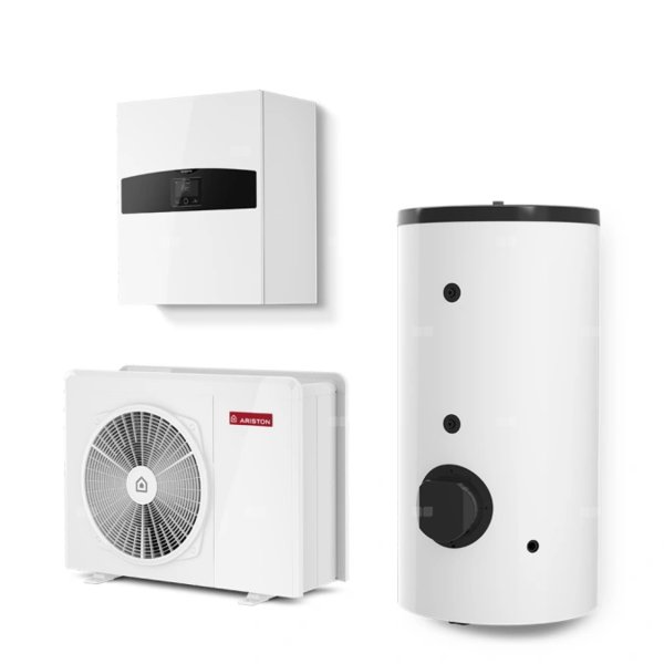 Pakiet - Pompa ciepła powietrze-woda split ARISTON NIMBUS FLEX S NET R32 3.5 kW 230 V + Moduł naścienny SENSYS HD + Zasobnik c.w.u. 190 l + Moduł komunikacji internetowej (aplikacja Ariston Net)