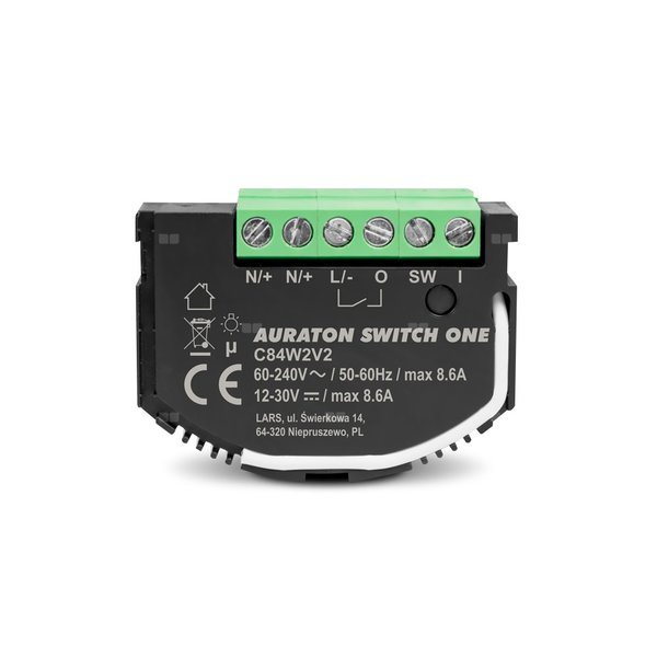 1 kanałowy moduł wykonawczy AURATON SMART Switch ONE do systemu sterowania instalacji domowej