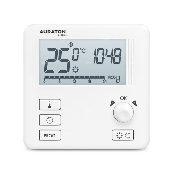 Regulator temperatury tygodniowy, przewodowy AURATON Libra H