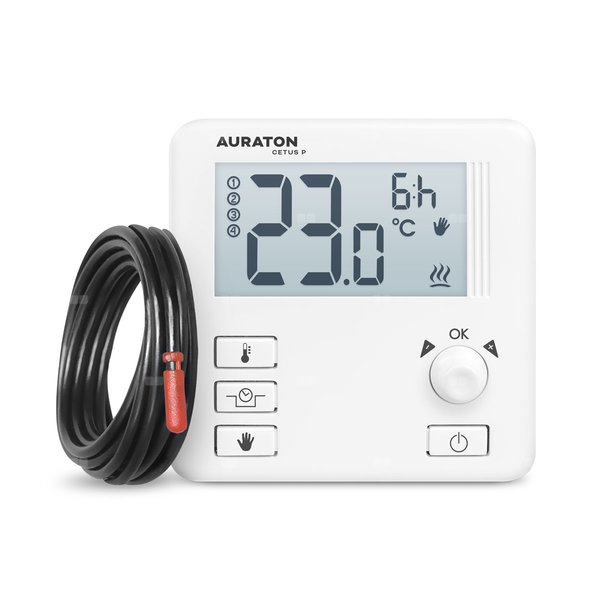 Regulator temperatury dobowy, przewodowy AURATON Cetus P