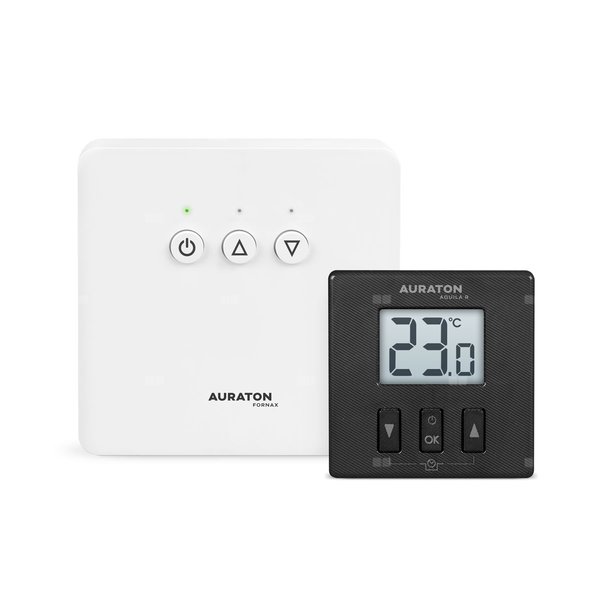 Regulator temperatury dobowy, bezprzewodowy AURATON Aquila SET (wersja czarna)
