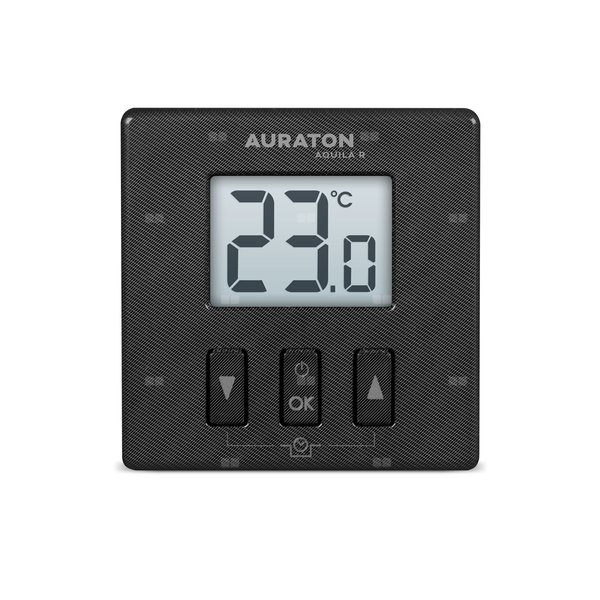 Regulator temperatury dobowy, bezprzewodowy AURATON Aquila R (wersja czarna)