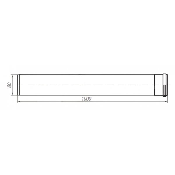 Przedłużenie 100cm (fi80)