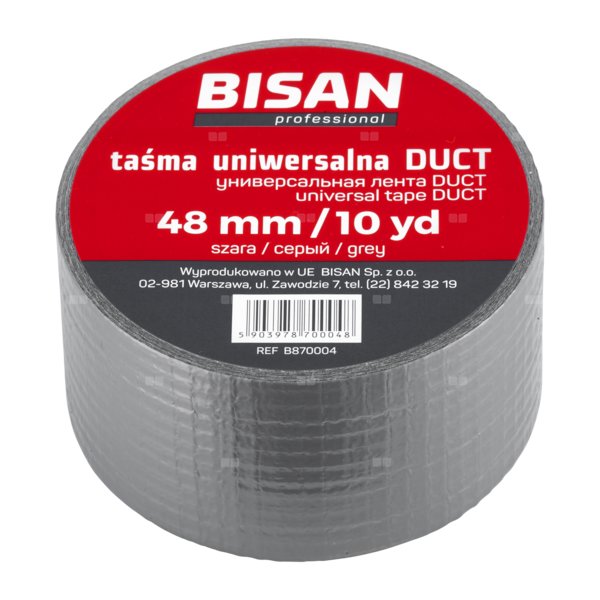 Taśma uniwersalna DUCT 48 mm / 10 mb szara