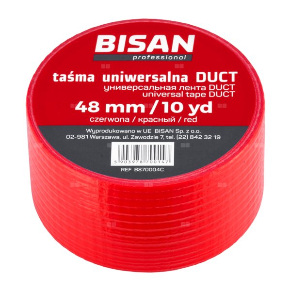 Taśma uniwersalna DUCT 48  mm / 10 mb czerwona