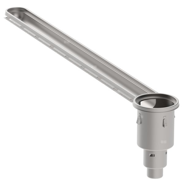 HYGIENICPRO Korpus kanału (do dokupienia syfon typ 562, kosz osadczy typ 780 oraz ruszt typ 697.250.150.50 ) wymiar 150x1000 E OUTLET odpływ na końcu, wysoki model kosz osadczy 780.004.030.05