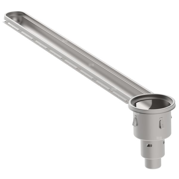 HYGIENICPRO Korpus kanału (do dokupienia syfon typ 562, kosz osadczy typ 780 oraz ruszt typ 697.250.150.50 ) wymiar 150x1500 E OUTLET odpływ na końcu, średni model kosz osadczy 780.004.020.05