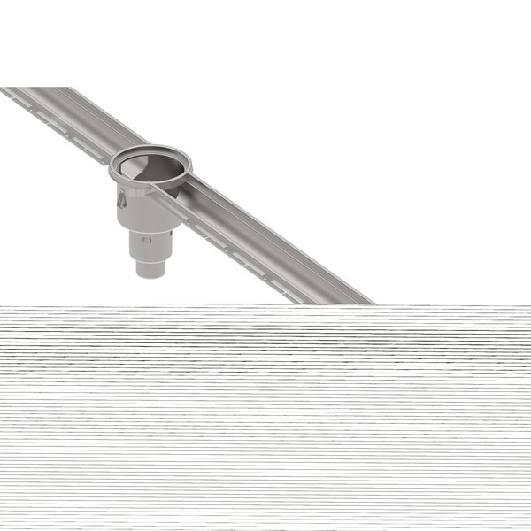 HYGIENICPRO Korpus kanału (do dokupienia syfon typ 562, kosz osadczy typ 780 oraz ruszt typ 697.250.150.50 ) wymiar 150x10000 C OUTLET odpływ na środku, średni model kosz osadczy 780.004.020.05