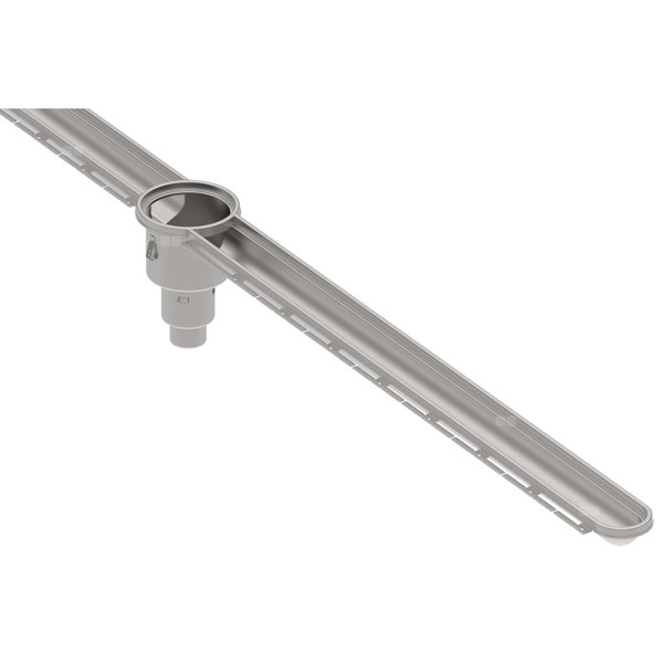 HYGIENICPRO Korpus kanału (do dokupienia syfon typ 562, kosz osadczy typ 780 oraz ruszt typ 697.250.150.50 ) wymiar 150x10000 C OUTLET odpływ na środku, średni model kosz osadczy 780.004.020.05