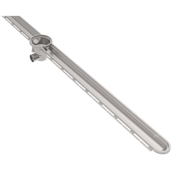 HYGIENICPRO Korpus kanału (do dokupienia syfon typ 562, kosz osadczy typ 780 oraz ruszt typ 697.250.150.50 ) wymiar 150x10000 C OUTLET odpływ na środku poziomy, niski model kosz osadczy 780.004.010.05