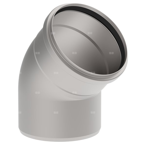 45 st. Kolano DN =250 mm, stal kwasoodporna