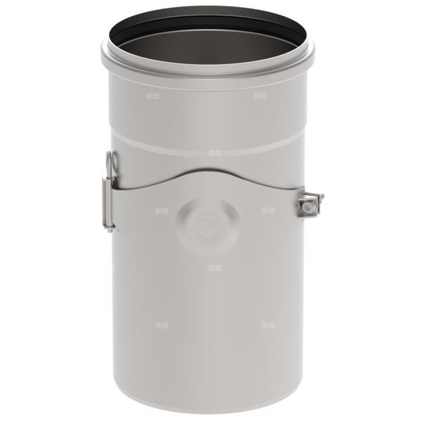 Czyszczak (rewizja pionowa) z pokrywą DN =200 mm, stal kwasoodporna