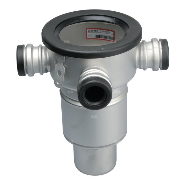 Dolna część, odpływ pion DN =75 mm, z 3 boczne dopływy