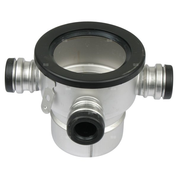 Dolna część, odpływ pion DN =110 mm, z 3 boczne dopływy, stal kwasoodporna