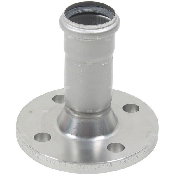Adapter, rura z kielichem i kołnierzem, DN =40mm, stal kwasoodporna