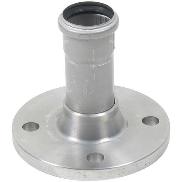 Adapter, rura z kielichem i kołnierzem, DN =40mm, stal kwasoodporna