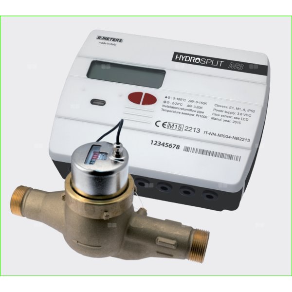 Ciepłomierz rozdzielny mechaniczny komplet z wew. modułem M-Bus, typu HYDROSPLIT-M3 DN100, Qp=60 m3/h, Tmax: 130'C, L=250 mm