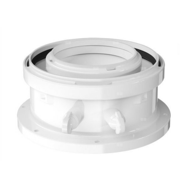 Adapter powietrzno-spalinowy z króćcami pomiarowymi fi60/100