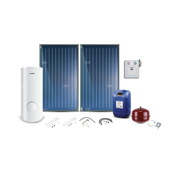 Pakiet solarny z 2 kolektorami słonecznymi SO5000TF FKC-2S oraz biwalentnym 300 litrowym zasobnikiem