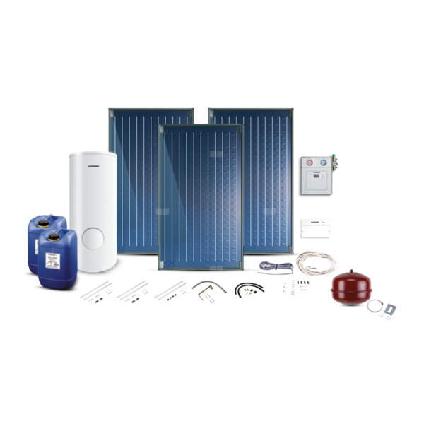 Pakiet solarny z 3 kolektorami słonecznymi SO5000TF FKC-2S oraz biwalentnym 400 litrowym zasobnikiem