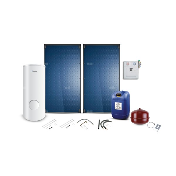 Pakiet solarny z 2 kolektorami słonecznymi SO7000TF FT 226-2V oraz biwalentnym 300 litrowym zasobnikiem