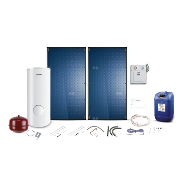 Pakiet solarny z 2 kolektorami słonecznymi SO7000TF FT 226-2V oraz biwalentnym 300 litrowym zasobnikiem