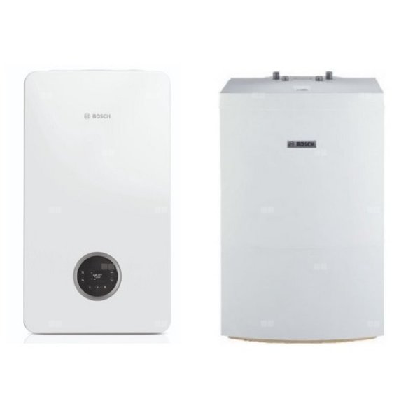 Pakiet - Kocioł gazowy jednofunkcyjny BOSCH TERMOTECHNIKA CONDENS GC2300iW20P kondensacyjny wiszący 21.2 kW + Czujnik c.w.u. + Zasobnik c.w.uWD160B
