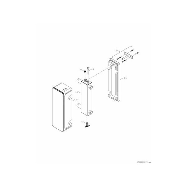WHY 120/80 pionowe sprzęgło hydrauliczne, maksymalny przepływ po stronie źródła ciepła 5000 l/h, średnica przyłączy w obiegu pierwotnym R 1 1/2, w obiegu wtórnym G 1 1/2
