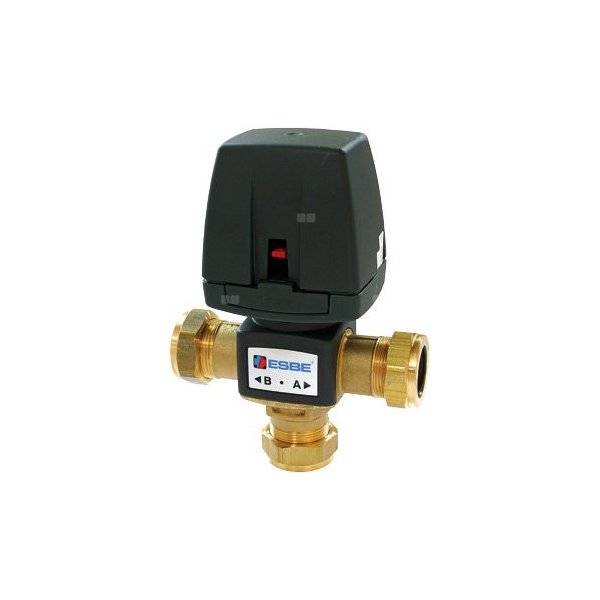 Zawór 3-D przełączający z siłownikiem 230V 28mm złączki zaciskowe