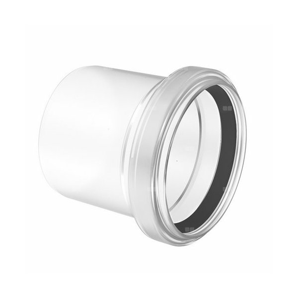 Adapter (3181), fi80, L= 86 mm, do kolana ze wspornikiem, PP transparentny