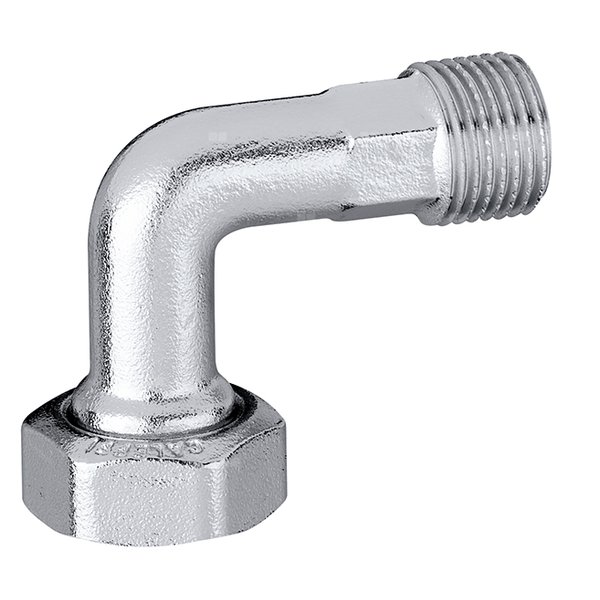 Przyłącze kątowe. Wykończenie: chrom 1/2" GZ x nakrętka 3/4" GW
