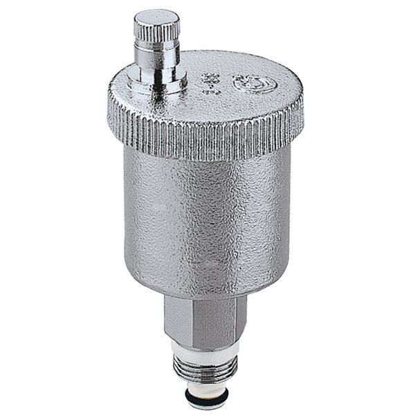 MINICAL - Odpowietrznik automatyczny z zaworem stopowym 1/2” GZ Wykończenie: chrom