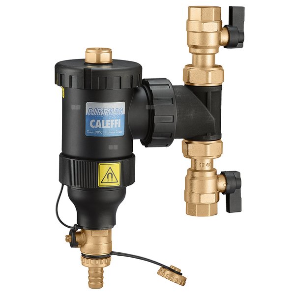 DIRTMAG - Separator zanieczyszczeń z zaworami kulowymi i magnesem 1 1/4"