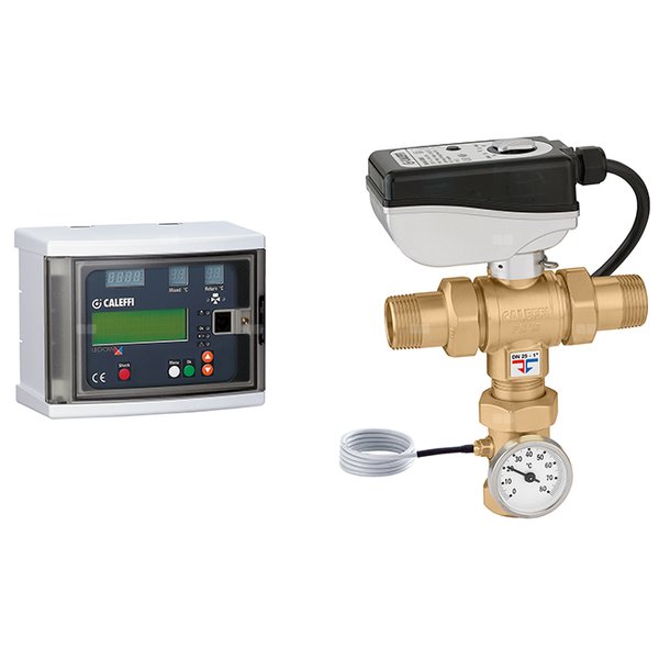 LEGIOMIX - Elektroniczny zawór mieszający 1 1/2" do c.w.u. . Nadzór nad procesem dezynfekcji. Przyłącza z gwintem zewnętrznym. Zasilanie 230 V.