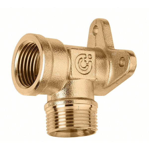 Złączka kolankowa z gwintem wewnętrznym do montażu na ścianie 1/2" GW x 23 p.1,5 GZ