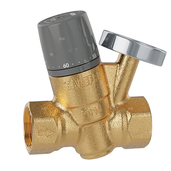 Termostatyczny zawór do cyrkulacji c.w.u. z termometrem, przyłącze 1/2''