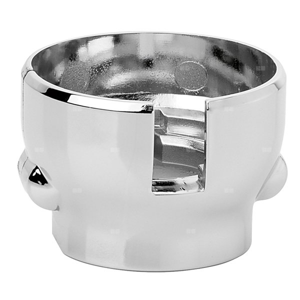 Element zabezpieczający przed zmianą nastaw i kradzieżą. Wykończenie: chrom