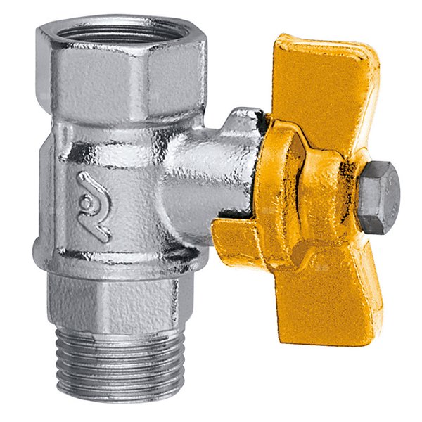 Zawór odcinający z uszczelką 3/8" GZ x 3/8" GW