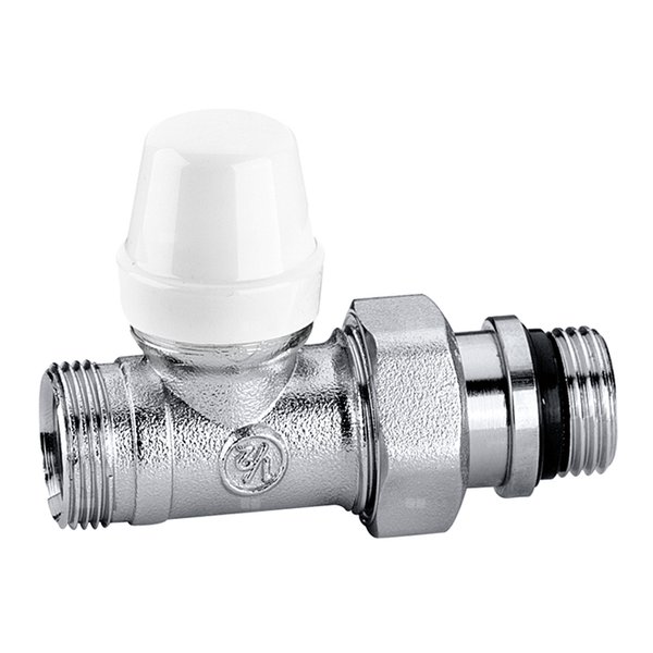 Grzejnikowy zawór odcinający prosty do rur miedzianych oraz z tworzyw sztucznych 1/2" 23 p.1,5