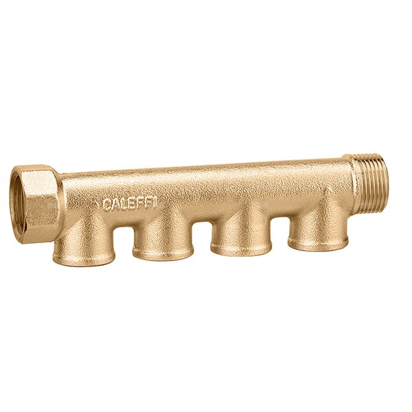 Pojedynczy rozdzielacz modułowy. Przyłącza wyjściowe z gwintem wewnętrznym. 3/4" x 3 1/2" GW