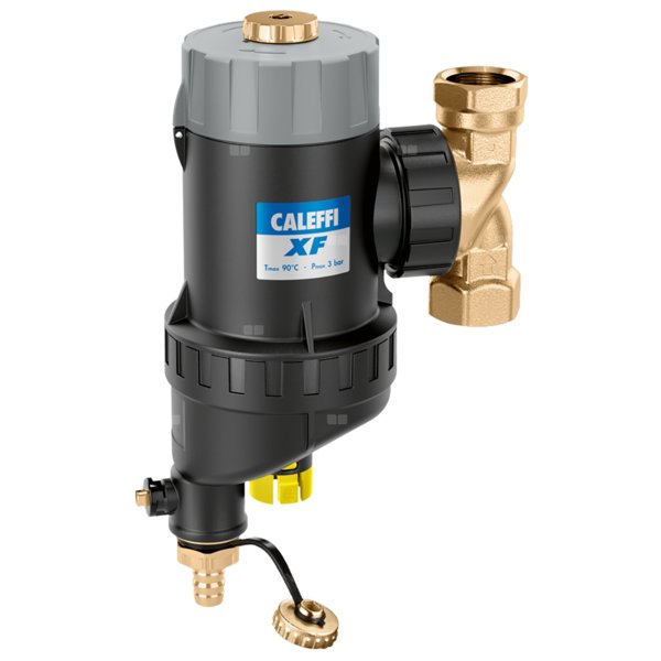 CALEFFI XF - Filtr z wkładem magnetycznym z funkcją półautomatycznego czyszczenia fi 22. Złączki zaciskowe