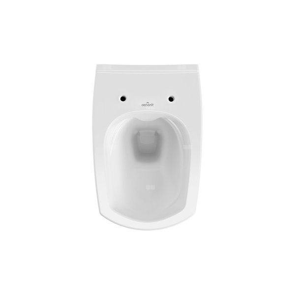 Miska WC zawieszana CERSANIT CARINA bez deski, ceramiczna, kolor: biały, odpływ poziomy, spłukiwanie: 2,5-5l, bez kołnierza wewnętrznego