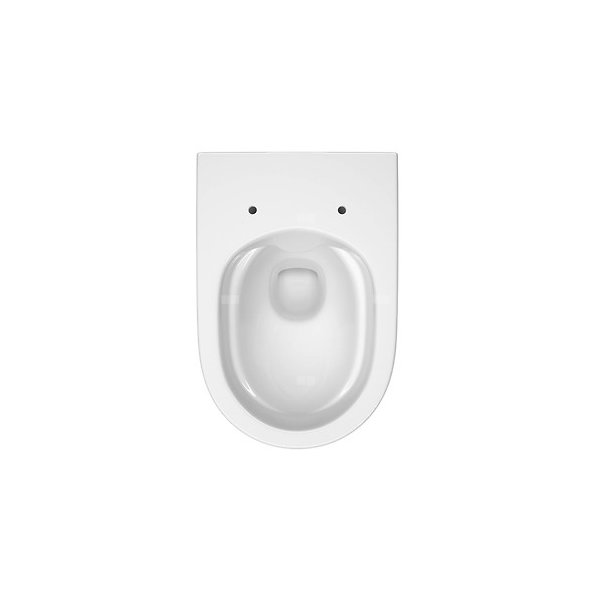 Miska WC zawieszana CERSANIT LARGA OVAL bez deski, ceramiczna, kolor: biały, odpływ poziomy, spłukiwanie: 3-5l, bez kołnierza wewnętrznego